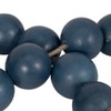 Sagebrook Home 25" Wooden Large Bead Garland with Tassels - Contemporary Teal Blue Mango Wood Home Decor Beaded Accent - 4 of 4