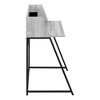 Vynxaria 48" Style Grey Desk Computer Desks Black Metal Frame & Storage Shelves for Modern Home Offices - 3 of 4