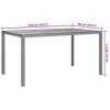 vidaXL Garden Dining Table Black 35.4" x 35.4" x 29.5" Poly rattan - 4 of 4