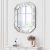 LNC 35.4-in W x 47.2-in H Rectangular Silver with Faceted Glass Framed Wall Mirror - 4 of 4