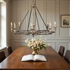 Vintage Farmhouse Chandelier, Handcrafted Iron Rustic Pendant Light Fixture, Distressed Finish, UL Listed, E12 Base, Fully Assembled - 3 of 4