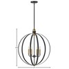 Lark Cirque 4 - Light Chandelier in  Black/Lacquered Brass - 3 of 4