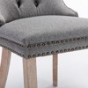 NicBex Modern Dining Chairs Set of 2,High-end Tufted Flax Upholstered Kitchen Chair with Wood Legs for Dining Room,Living Room - 4 of 4