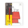 Yoobi 8"x10.5" Peanuts 1 Subject Notebooks Wide Ruled with Pen Red Snoopy Doghouse - 3 of 4