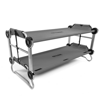 Disc-O-Bed Youth Double Cot Kid-O-Bunk, Modular for Bunk Beds, Dual Cots, or Bench with 2 Carry Bags