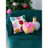 Shiraleah Small Gift Box Shaped Pillow, Gold - 3 of 4