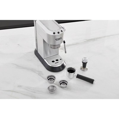 Silver Stainless Steel Automatic Espresso Machine with Steam Wand
