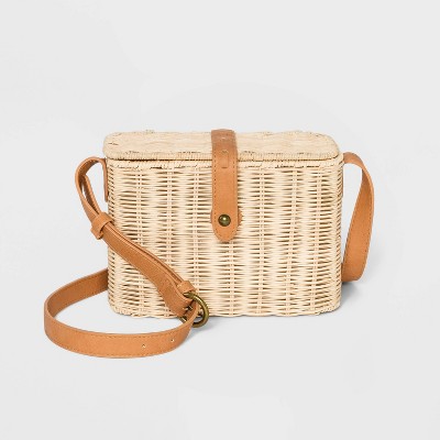 wicker crossbody bag