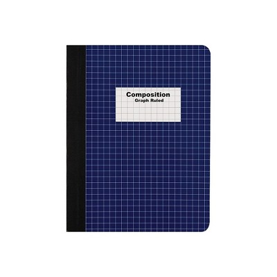 Staples Composition Notebook 9.75" x 7.5" Graph Ruled 100 Sh. Blue 132674