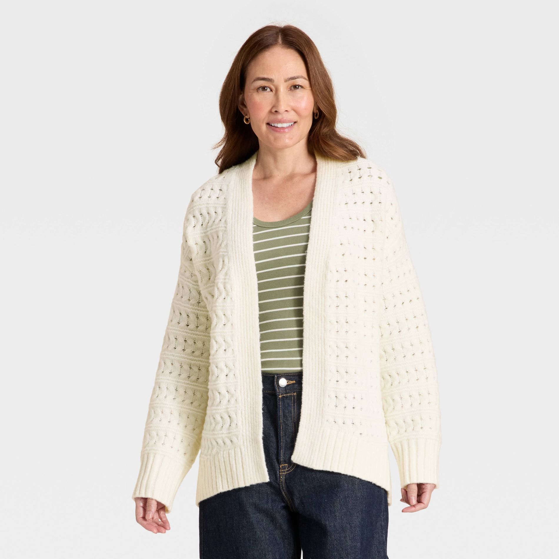 Women's Open Stitch Cozy Cardigan - Universal Thread™