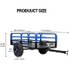 750/1500 LB Heavy Duty Steel Dump Cart with 16¡± All-Terrain Tires & Foot Pedal Dump, 15 Cu Ft Utility Trailer for ATV, Lawn Tractor and Yard Work - 2 of 4