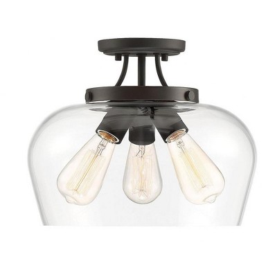 Savoy House Octave 3 - Light Semi-Flush Mount in  English Bronze