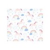 Hudson Baby Infant Girl Cotton Rich Flannel Receiving Blankets Bundle, Unicorns Rainbows, One Size - 3 of 4
