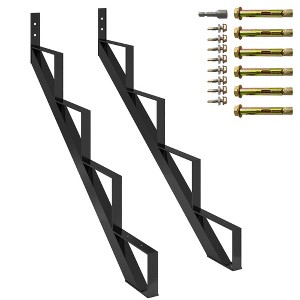 Garvee 2 Pack Steel Stair Step Riser, Metal Stair Stringer with Reinforcing Support Legs for Indoor/Outdoor Steps - 1 of 4