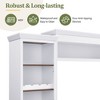 Farmhouse 4-Piece Entertainment Wall Unit with Bookshelf for TVs Up to 70, Large Mid-Century Media Console with Wine Rack and Adjustable Shelves - 3 of 4