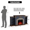 72" Farmhouse Fireplace With Mantel Entertainment Center - 4 of 4