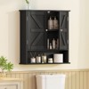 USIKEY Bathroom Wall Cabinet, Bathroom Cabinet with Barn Doors & Adjustable Shelf, Medicine Cabinet for Bathroom - 4 of 4