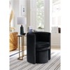 Meridian Furniture Selena Velvet Accent Chair and Ottoman Set in Black - 3 of 4
