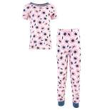 Touched by Nature Toddler and Kids Girl Organic Cotton Tight-Fit Pajama Set, Blossoms