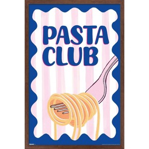Trends International Reinders: Food - Pasta Club in Blue and Pink Framed Wall Poster Prints - 1 of 4