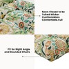 ARTPLAN Outdoor Cushions for Settee,Wicker Loveseat Cushions with Tie,Tufted Patio Cushions 2 U-Shaped Set of 5 Piece,L44xW19，Floral - 4 of 4