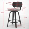 FONTOI 2PCS Swivel Upholstered Barstools, Counter Height Bar Chairs, Island Stools for Kitchen Counter, Black, 16.93"*35.43"*22.04" - 4 of 4