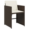 vidaXL Patio Dining Set Set of 16 Brown and Cream White - 4 of 4
