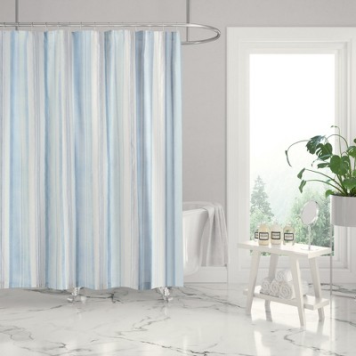 Standard Blue and Cream Cotton Nautical Tub Curtain