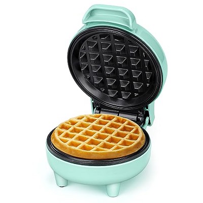 YASHE Mini Waffle Maker, 550W Waffle Iron, Ready Indicator Light, Cool Touch Handle, Non Stick Coating, Compact Size