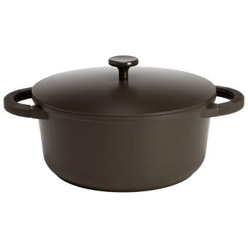 Goodful 4.5qt Cast Aluminum, Ceramic Dutch Oven with Lid, Side Handles and Silicone Grip