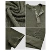 Mens Waffle Henley T-Shirts Slim Fit Short Sleeve Textured T Shirts Waffe Knit T Shirts Basic Summer Tops Front Button T-Shirt - 3 of 4