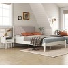 Roundhill Furniture Feeney 3-Piece Bedroom Set, Platform Bed with Two Nightstands, Cream White, Queen - 3 of 4