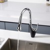 SUMERAIN Pull Down Kitchen Faucet with Dual Mode Spray, Lead-free High Arc Single Handle Kitchen Sink Faucets,Chrome & Matte Black - 4 of 4