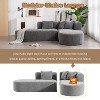 107" Large Modern Curved Corner Sectional Sofa with 4 Pillows, Comfy Upholstered Sleeper Sofa Couch for Living Room, Bedroom or Office Décor - 2 of 4