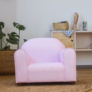 Keet Upholstered Personalized Kids Chair Checkers - 1 of 4
