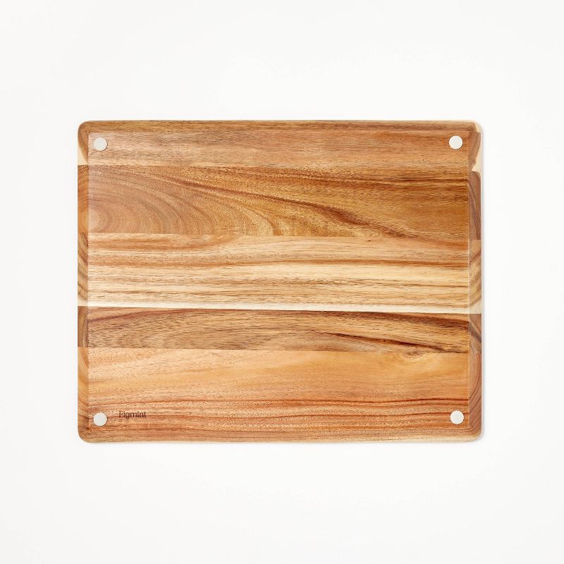 12&#34;x15&#34; Nonslip Acacia Wood Cutting Board Natural - Figmint&#8482;, 4 of 6