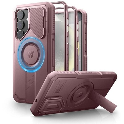 Dexnor for Samsung Galaxy S25 Plus Case with Camera Cover & Adjustable Kickstand & Built-in Screen Protector, Magnetic Cover (2025)