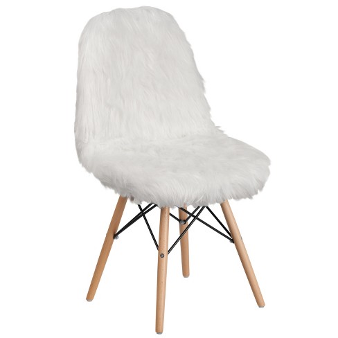 Target white fluffy store chair