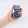 Unique Bargains Portable Double Slots Velvet Jewelry Ring Box for Proposal Engagement Wedding - 4 of 4