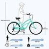 YONWAY 26" Beach Cruiser Bike, 7 Speed Cruiser Bike With High Carbon Steel Dual V-Brakes Bike Perfect For Casual Riding And Long Commutes - 4 of 4