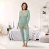 ADR Women's Pajamas, Soft Ribbed Knit Waffle Pajamas, One Piece Pajamas, Jumpsuit, Romper for Adult - 2 of 4