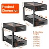 Racxily 2Pcs Under Sink Organizer 2 Tier Pull Out Cabinet Baskets Storage Shelf Sliding Storage Drawers Rack with 5 Adjustable Height Mesh Baskets - 4 of 4