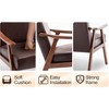 APRILSOUL Mid-Century Accent Chair - Solid Wood Frame, Thick Backrest, Wingback Lounge - 2 of 4