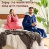 Inhand Gray Fuzzy Wearable Hoodie Blanket - Oversized Cozy Polyester Sweatshirt for Women, One Size Fits All - The Perfect Warm Gift - 3 of 4