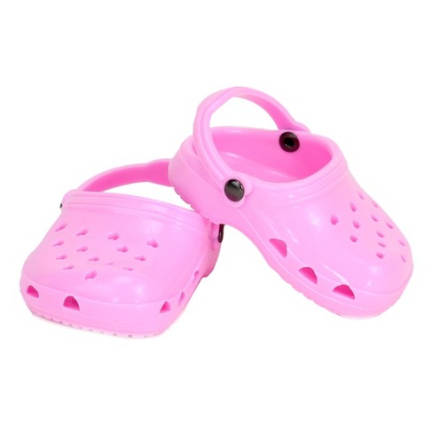 Sophia's Rubber Garden Clog Sandal With Heart Cut Outs And Heel Strap Shoes  Accessory For 18 Dolls, Light Pink : Target