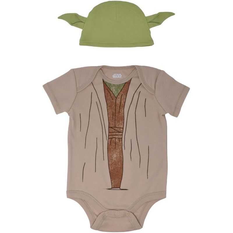 Star Wars The Child Baby Cosplay Bodysuit and Hat Set Newborn to Infant , 1 of 8