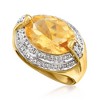 Ross-Simons 5.50 Carat Citrine Ring With White Topaz Accents in 18kt Gold Over Sterling - 4 of 4