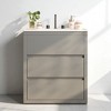30" Bathroom Vanity with Sink – Modern Freestanding Cabinet with Dual Soft-Close Drawers, Ceramic Top, Handleless Design, MDF Construction - 2 of 4