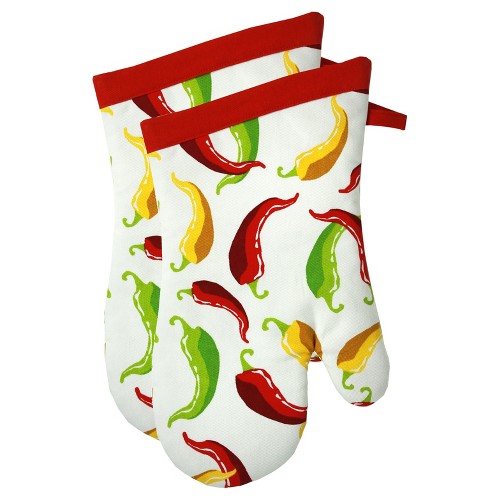 13 2pk Oven Mitt Green - MU Kitchen