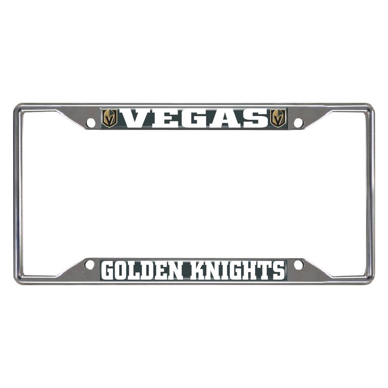 NHL Vegas Golden Knights Stainless Steel License Plate Frame, 1 of 4